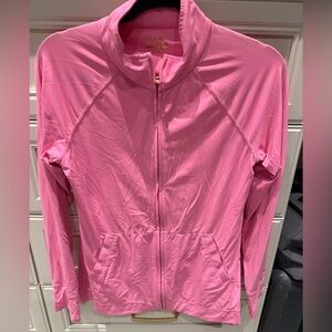 Lilly Pulitzer Coral Pink Luxletic Zip Front Jacket
